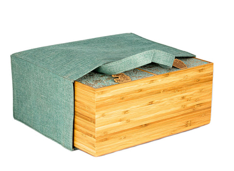 Gift tea set (2 tea caddies) # 33458, porcelain