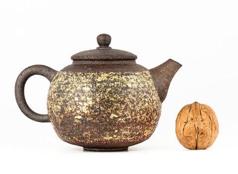 Theepot # 33836, houtgestookt, keramiek, Dehua, 300 ml