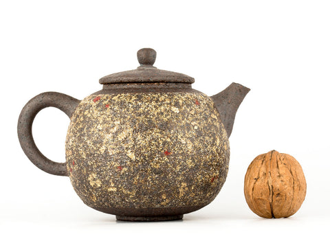 Theepot nr. 33830, houtgestookt, keramiek, Dehua, 320 ml.