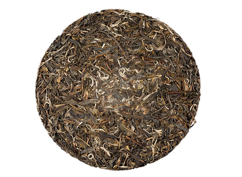 Sheng puer from the trees of Wengji village, Jingmai mountains, 2021, 357 g