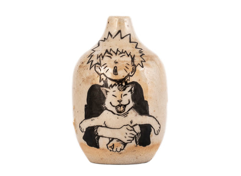 Vase # 35385, wood firing/ceramic/hand painting