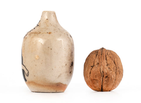 Vase # 35385, wood firing/ceramic/hand painting