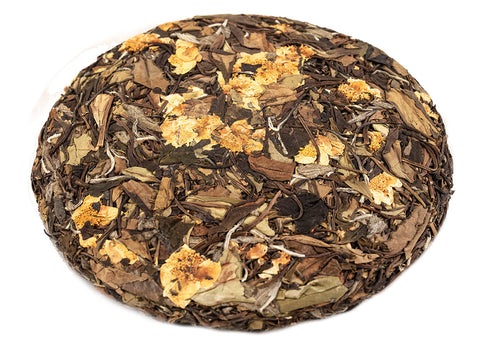 Hua Bai Cha (Fuding white tea with tea flowers), 357 g