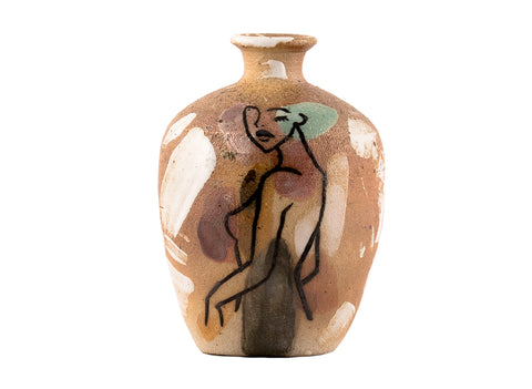 Vase # 36496, wood firing/ceramic/hand painting