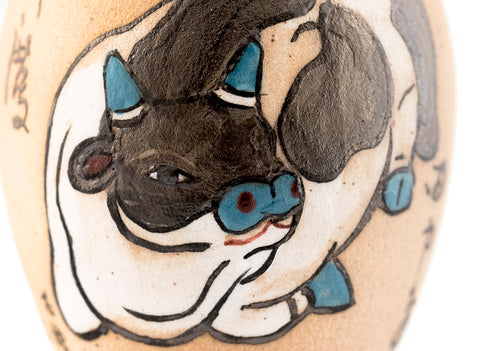 Vase # 36508, wood firing/ceramic/hand painting