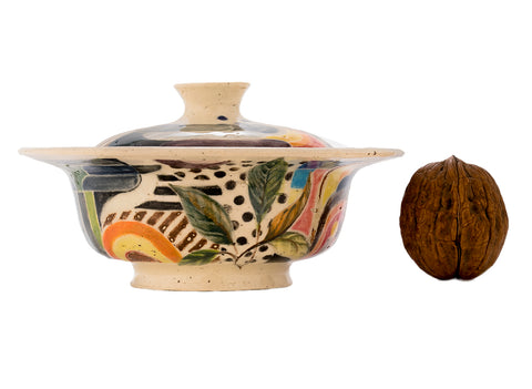 Gaiwan # 40783, céramique/peinture à la main, 140 ml.