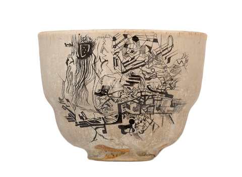 Cup handmade Moychay # 41712, ceramic/hand painting,"Last day', 167 ml.