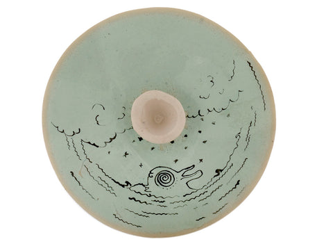 Gaiwan hecho a mano Moychay # 41764, cerámica/pintura a mano, 148 ml.