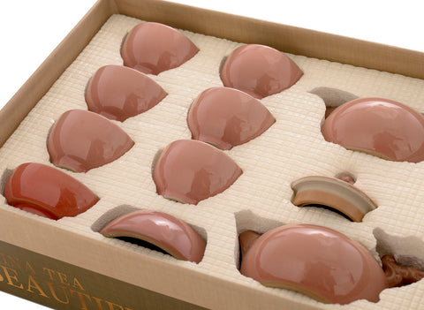 Set for tea ceremony (9 items) # 91026, porcelain: teapot 200 ml, gundaobey 200 ml, teamesh, six cups 65 ml.