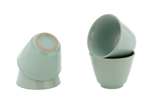 Set for tea ceremony (9 items) # 91004, porcelain: teapot 200 ml, gundaobey 200 ml, teamesh, six cups 58 ml.