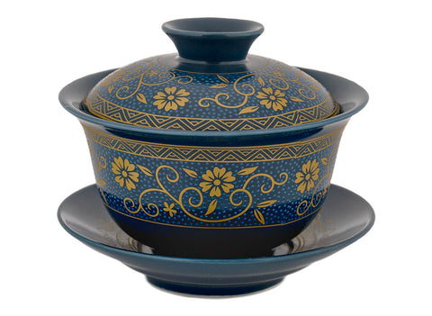 Set for tea ceremony (9 items) # 91033, porcelain: gaiwan 150 ml, gundaobey 210 ml, teamesh, six cups 50 ml.