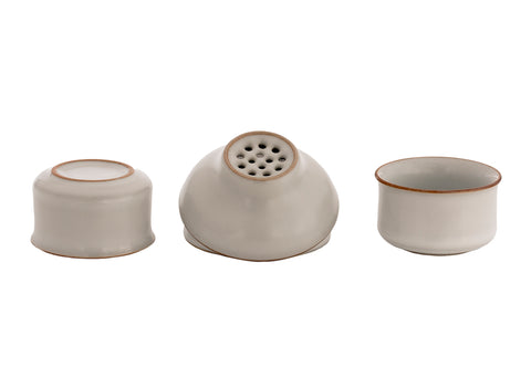 Set for tea ceremony (9items) # 91050, porcelain: teapot 225 ml, gundaobey 210 ml, teamesh, six cups 60 ml.