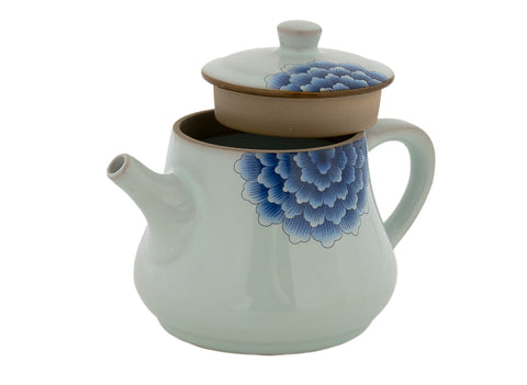 Set for tea ceremony (9items) # 91054, porcelain: teapot 225 ml, gundaobey 210 ml, teamesh, six cups 60 ml.