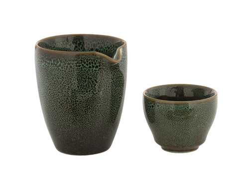 Set for tea ceremony (9 items) # 91023, porcelain: teapot 200 ml, gundaobey 200 ml, teamesh, six cups 58 ml.