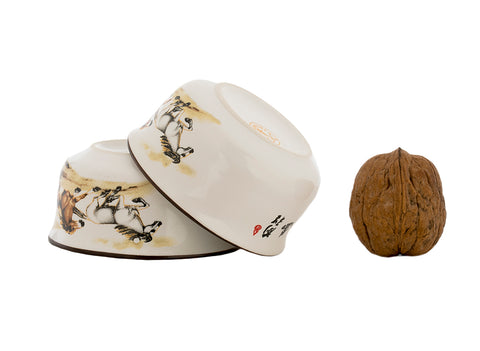 Set for tea ceremony (9 items) # 91015, porcelain: teapot 200 ml, gundaobey 200 ml, teamesh, six cups 45 ml.