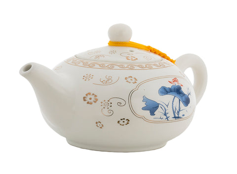 Set for tea ceremony (9 items) # 91037, porcelain: teapot 200 ml, gundaobey 200 ml, teamesh, six cups 45 ml.