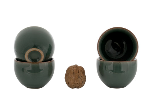 Set for tea ceremony (9 items) # 91049, porcelain: teapot 220 ml, gundaobey 210 ml, teamesh, six cups 50 ml.