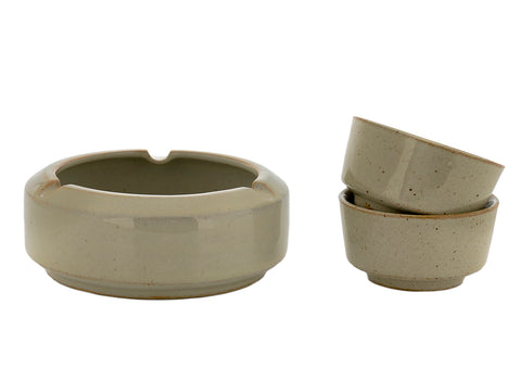 Set for tea ceremony (11 items) # 91019, porcelain: teapot 230 ml, gundaobey 193 ml, teamesh, six cups 55 ml, teaboat, incense burner