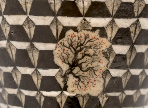 Tasse artisanale Moychay n° 42950, image artistique « Portail », céramique/peinture à la main, 53 ml.