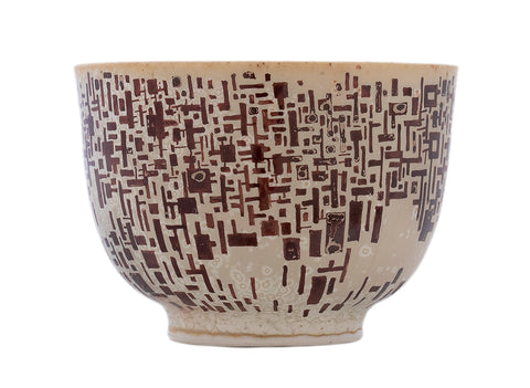 Tasse faite main Moychay # 42952, composition ornementale « Qi-generated 1 », céramique/peinture à la main, 93 ml.