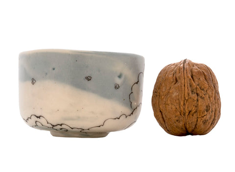 Tasse faite main Moychay # 43061, série « Papillons de nuit », céramique/peinture à la main, 55 ml.