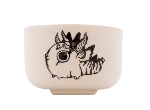 Tasse faite main Moychay # 43102, série « Les dragons aiment manger des pommes », céramique/peinture à la main, 55 ml.