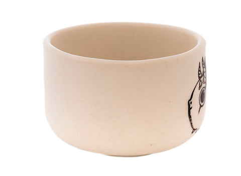 Tasse faite main Moychay # 43102, série « Les dragons aiment manger des pommes », céramique/peinture à la main, 55 ml.