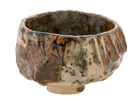 Tasse (chavan) faite à la main Moychay # 42996, image artistique « Libellule dorée », céramique/peinture à la main, 296 ml.