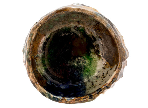 Tasse (chavan) faite à la main Moychay # 42996, image artistique « Libellule dorée », céramique/peinture à la main, 296 ml.