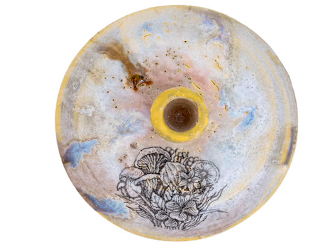 Gaiwan handmade Moychay 'Mushroom Kingdom' # 43833, wood firing/ceramic/hand painting, 115 ml.