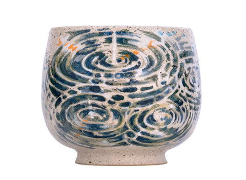 Cup handmade Moychay 'Circles on the water' # 43859, ceramic/hand painting, 94 ml.
