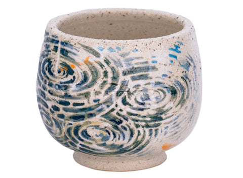 Beker handgemaakte Moychay 'Cirkels op het water' # 43859, keramiek/handbeschildering, 94 ml.