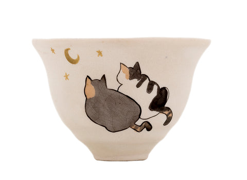 Beker Moychay 'Night Cats' # 43868, keramiek/handschildering, 68 ml.