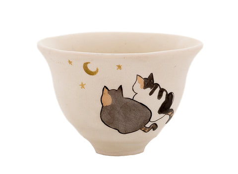 Beker Moychay 'Night Cats' # 43868, keramiek/handschildering, 68 ml.