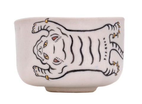 Beker Moychay 'White Tiger' # 43892, keramiek/handbeschilderd, 55 ml.