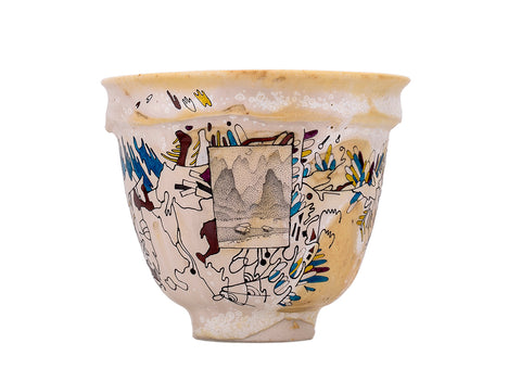 Cup handmade Moychay 'Guangxi Mountains' # 44434, ceramic/hand painting, 127 ml.