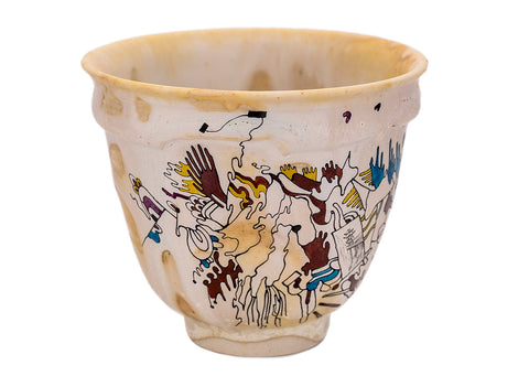 Cup handmade Moychay 'Guangxi Mountains' # 44434, ceramic/hand painting, 127 ml.