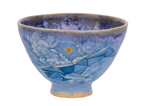 Cup handmade Moychay 'Paper Whale' # 44454, ceramic/hand painting, 93 ml.