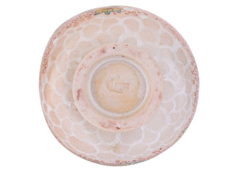 Beker handgemaakte Moychay 'Bloemen en miniaturen' # 44448, keramiek/handbeschildering, 116 ml.