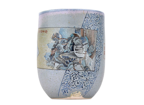 Cup yunomi handmade Moychay 'Love Song' # 44419, ceramic/hand painting, 140 ml.