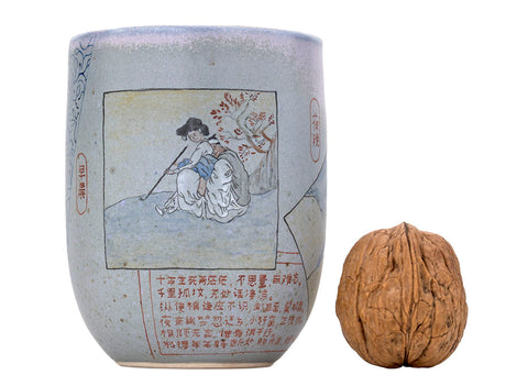 Cup yunomi handmade Moychay 'Love Song' # 44419, ceramic/hand painting, 140 ml.