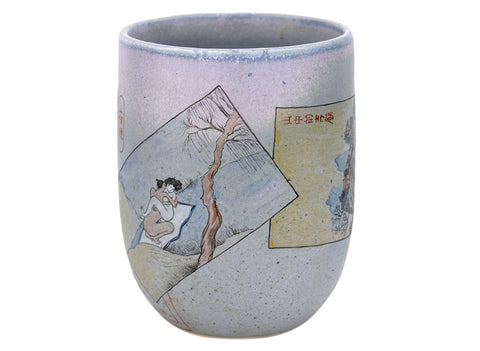 Cup yunomi handmade Moychay 'Love Song' # 44419, ceramic/hand painting, 140 ml.