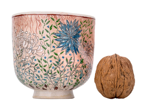 Tasse artisanale Moychay « Fleurs » n° 44445, céramique/peinture à la main, 116 ml.