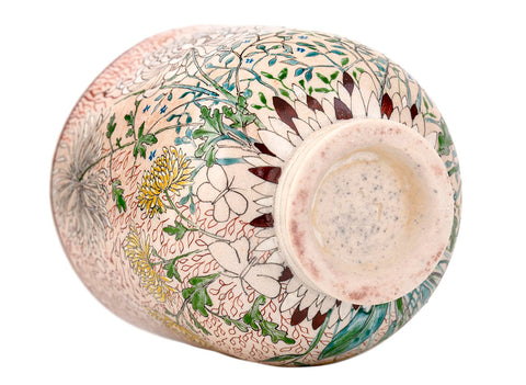 Tasse artisanale Moychay « Fleurs » n° 44445, céramique/peinture à la main, 116 ml.