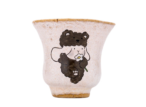 Cup handmade Moychay # 44791, wood firing/ceramic/hand painting, 42 ml.