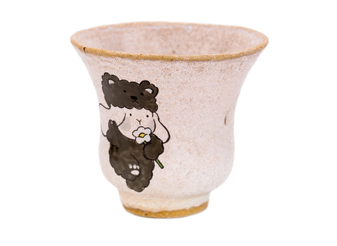 Tasse handgefertigt Moychay Nr. 44791, Holzbrand/Keramik/Handbemalung, 42 ml.